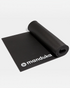 greenyogashop ENDURA Fitnessmatte in Schwarz mit 10 mm Polsterung und Manduka Logo für intensives Training