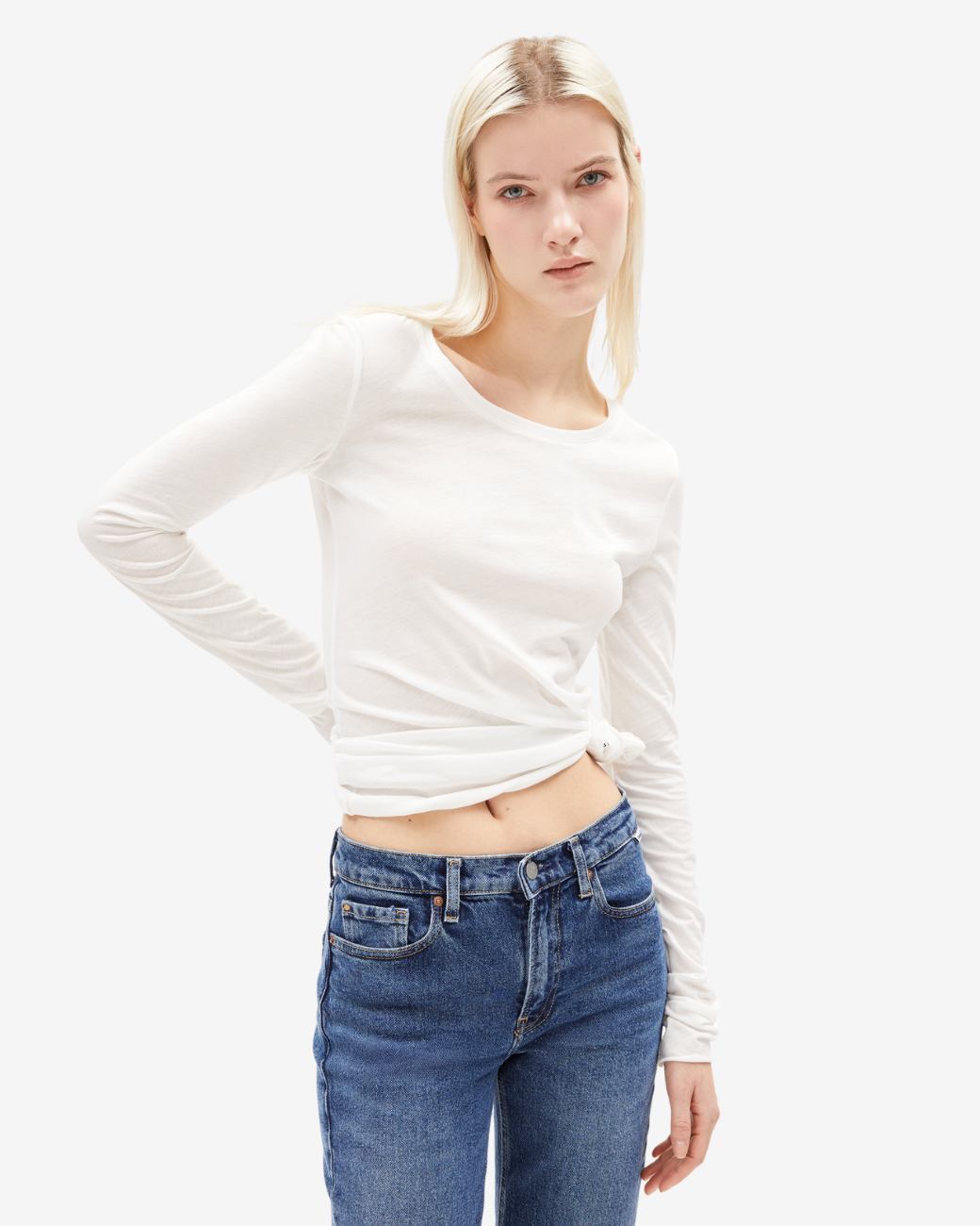 EINIAARA SOFT Langarmshirt off white