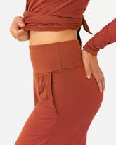 Heya Culotte Burnt Sienna – Detailansicht Bund – Lotuscrafts