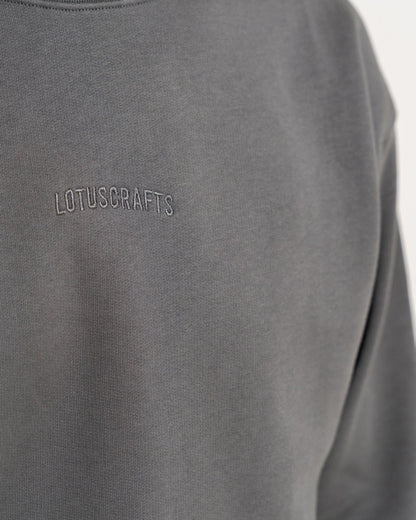 Anthrazit - Anthracite Lotuscrafts Yoga Sweater Men Details Logo