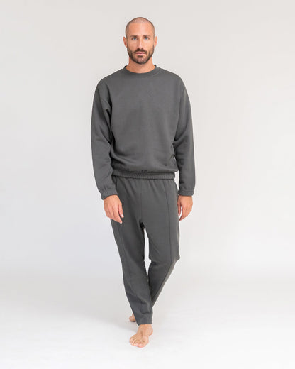 Anthrazit - Anthracite Lotuscrafts Yoga Sweater Men Full Body