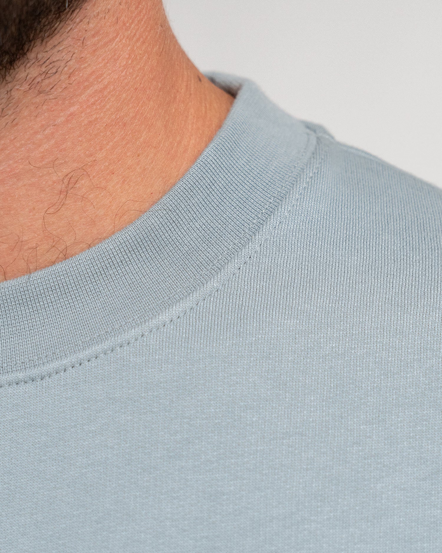 Stone Blue - Lotuscrafts Yoga Sweater Men Front Detail Neck