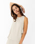 Naima Top Almond Milk – Model Front – Lotuscrafts