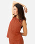 Naima Top Burnt Sienna – Model Front – Lotuscrafts
