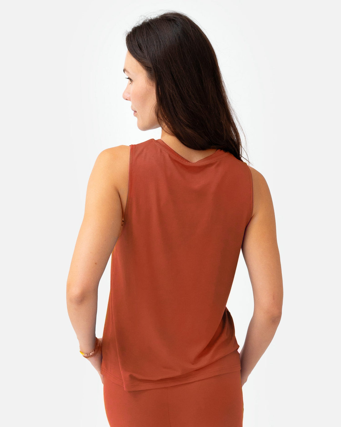 Naima Top Burnt Sienna – Model Back – Lotuscrafts