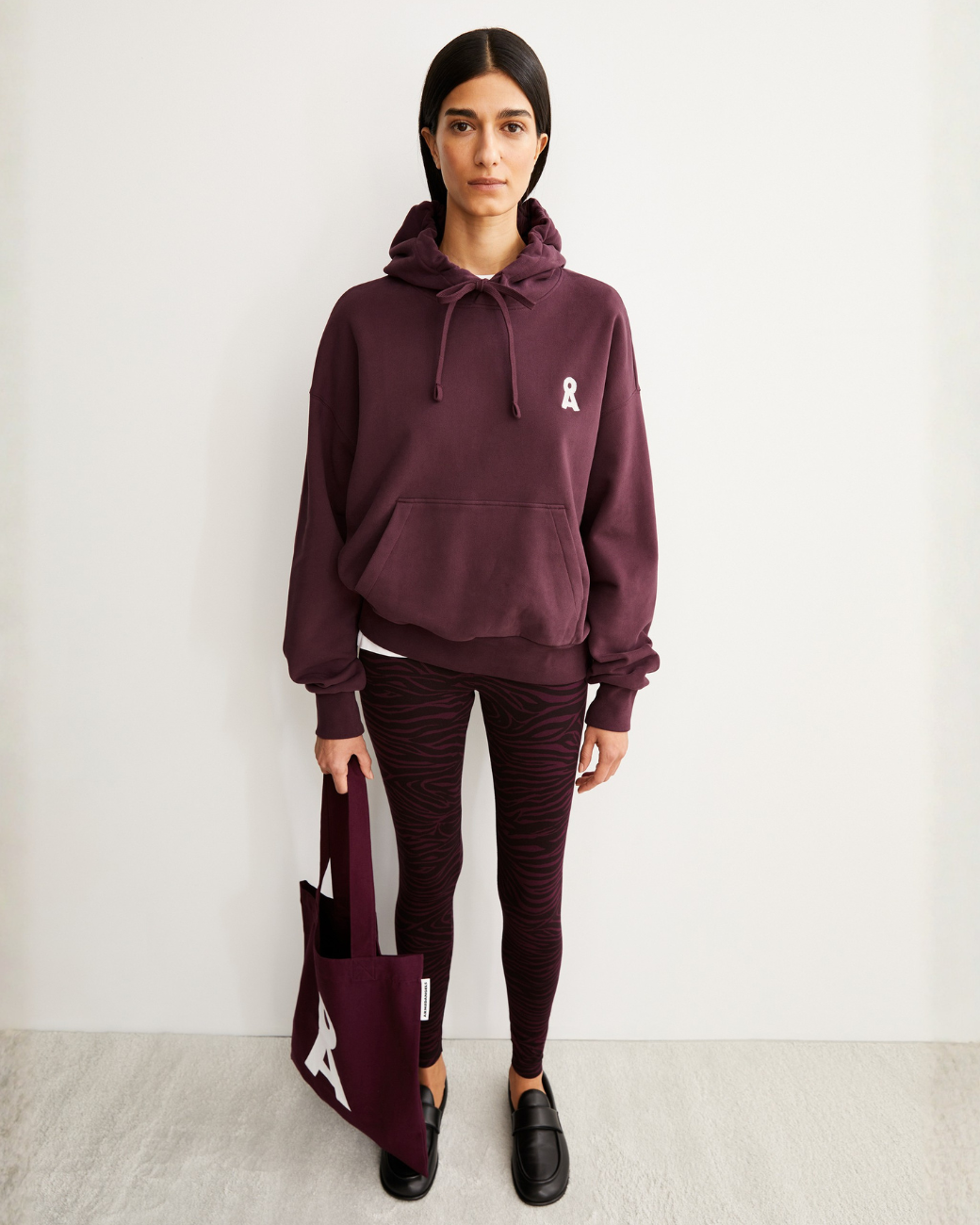 FARIBAA ZEBRARAA - dark cranberry