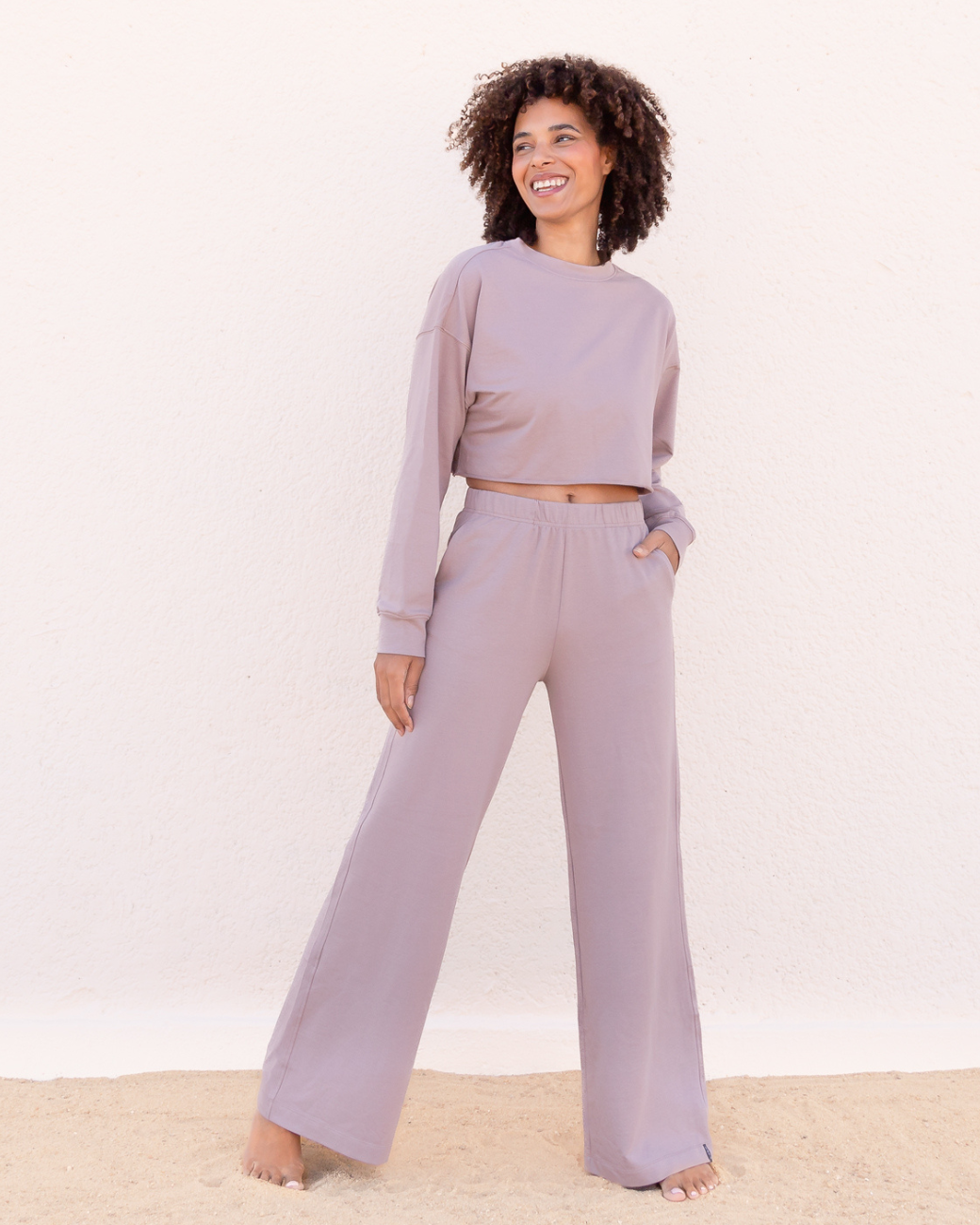 Crop-Sweater Alex - Taupe