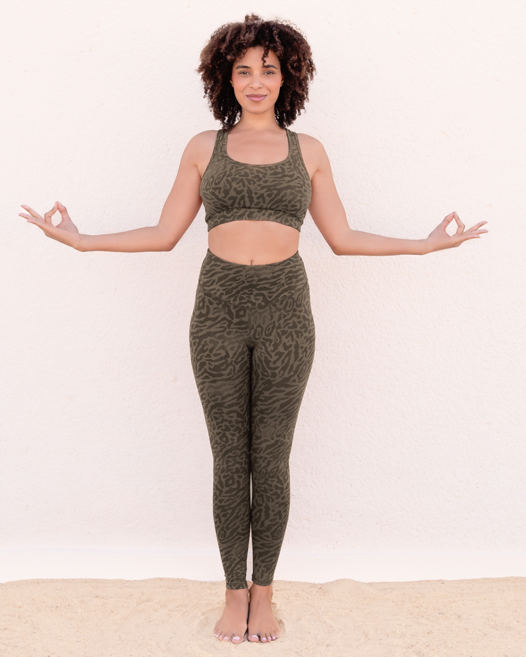 Leggings Leona - Olive Leopard