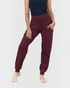 greenyogashop Yogahose Joelle in Burgundy aus Bio-Baumwolle mit weichem Umschlagbund und lässigem Schnitt