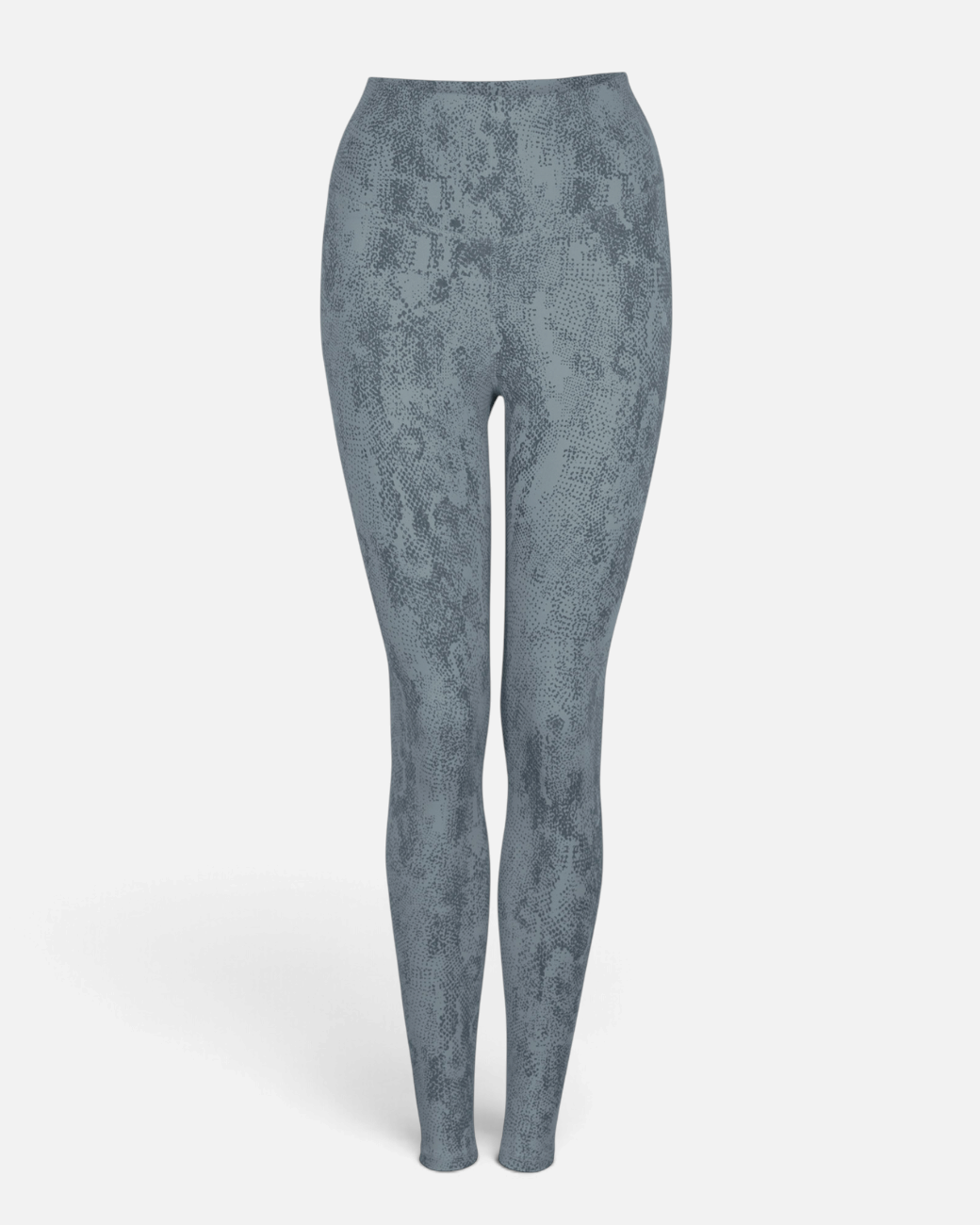 greenyogashop Leggings Sumatra Snake in Agave aus Bio-Baumwolle mit elastischem Schlangenmuster für Yoga