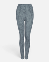 greenyogashop Leggings Sumatra Snake in Agave aus Bio-Baumwolle mit elastischem Schlangenmuster für Yoga