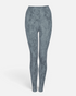 greenyogashop Leggings Sumatra Snake in Agave aus Bio-Baumwolle mit elastischem Schlangenmuster für Yoga