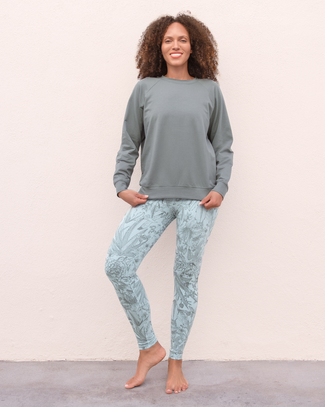 Leggings Cali Botanical - dusk blue