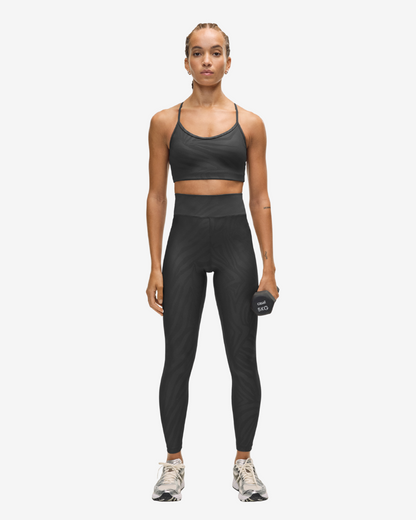 Heat Printed High Waist Tights Black
