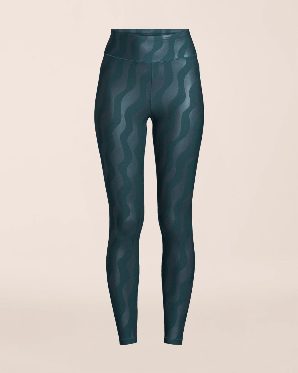 Heat Printed High Waist Tights Ocean Geo