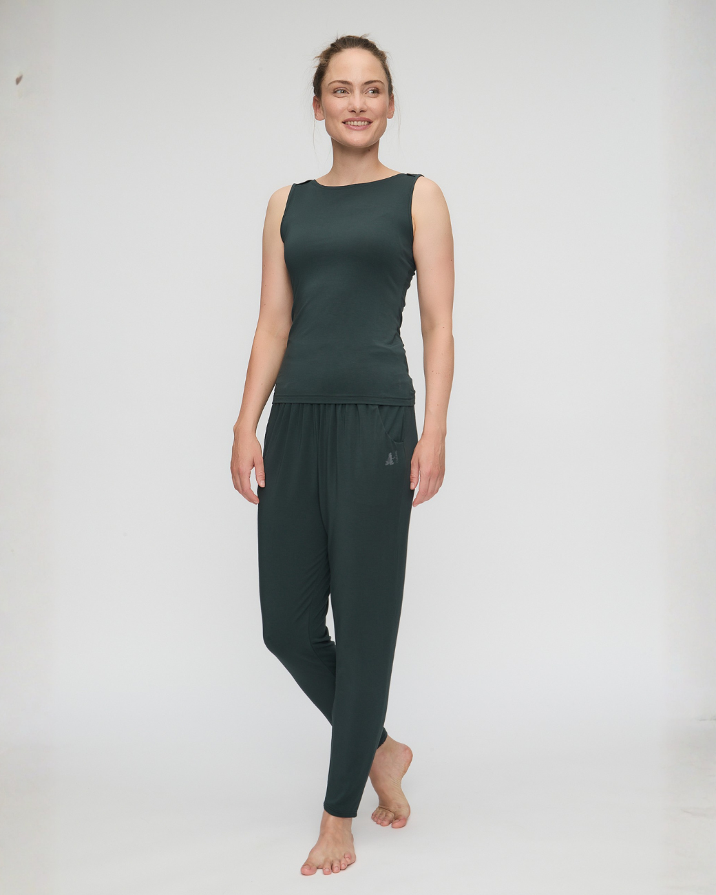 Boat Neck Top -  Dark Forrest