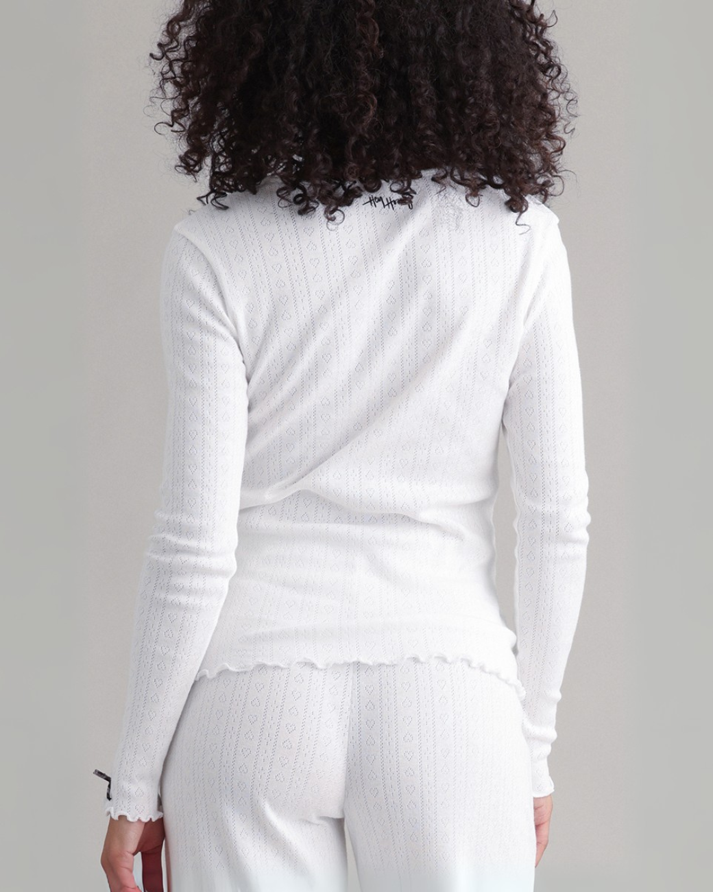 Longsleeve Pointelle White