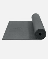 Anthracit Anthracite - Yogamatte Mudra Studio seitlich aufgerollt | Lotuscrafts