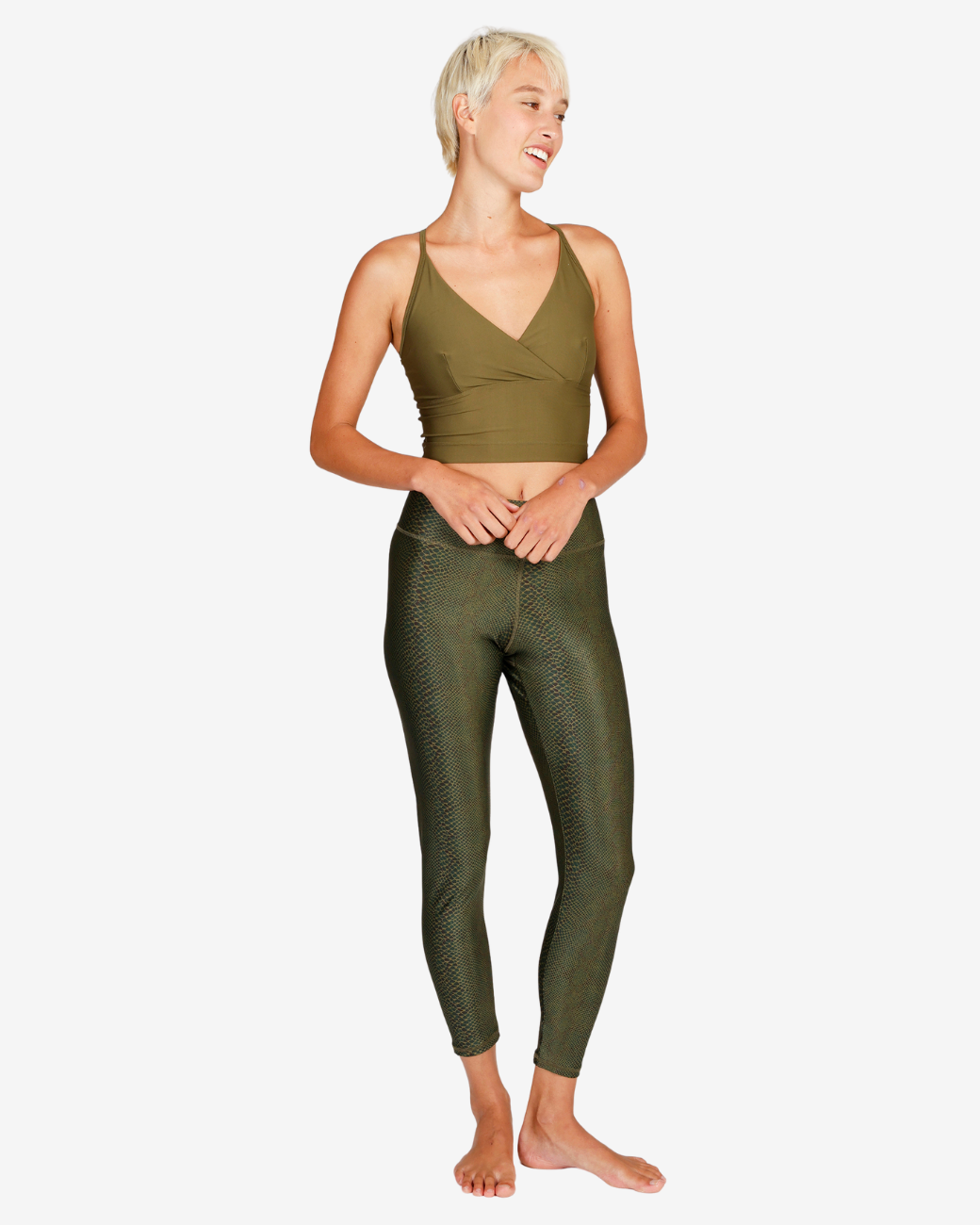 Lux Leggings olive snake