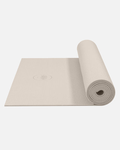 Light Taupe - Yogamatte Mudra Studio seitlich aufgerollt | Lotuscrafts