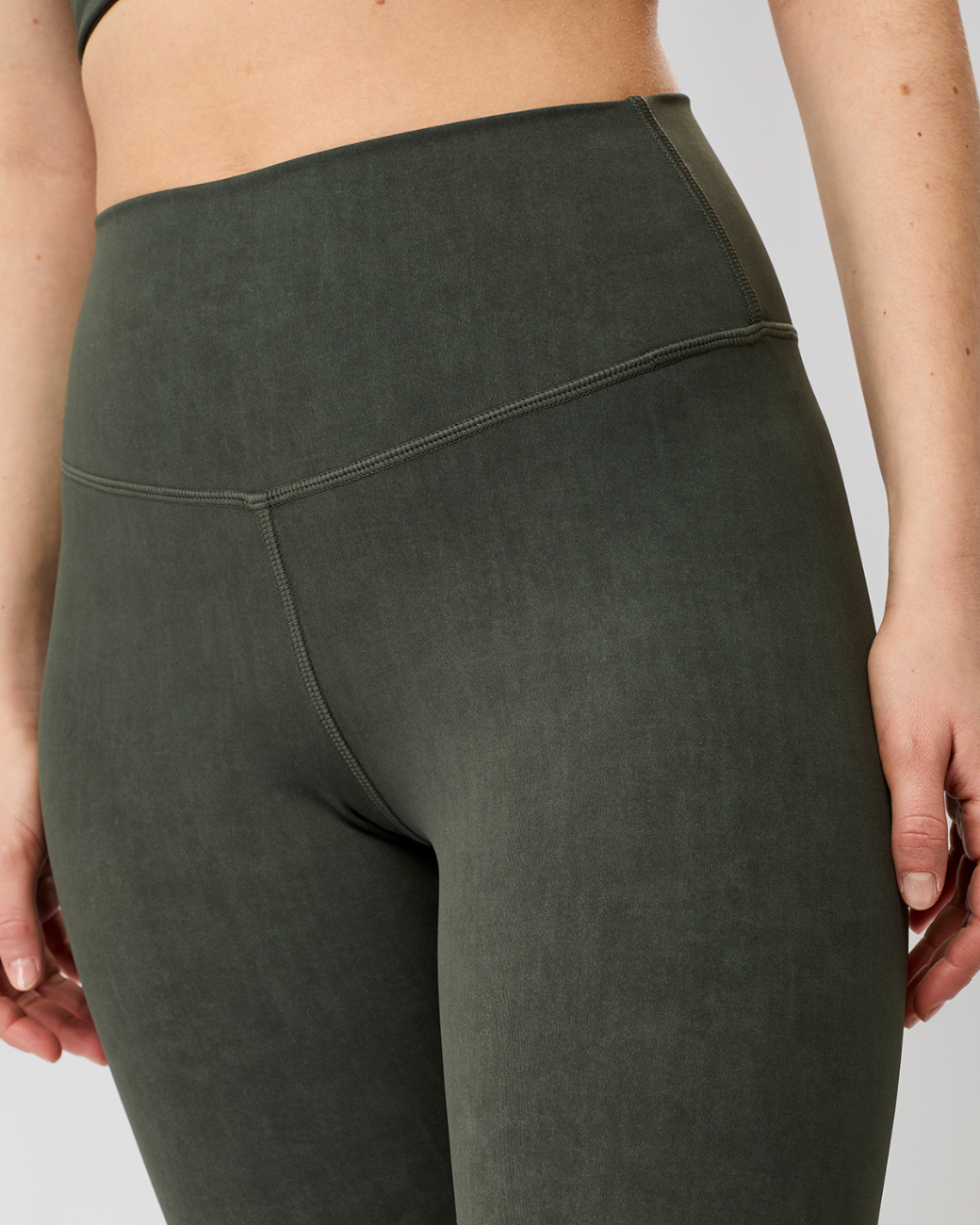 Mono Printed Leggings Moss