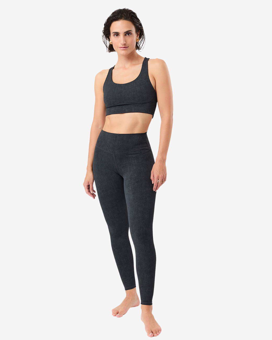 Mono Printed Leggings - Anthra
