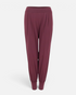 greenyogashop Yogahose Naya in Burgunder aus weichem Viskose-Biobaumwoll-Mix mit elastischem Bund und Bündchen