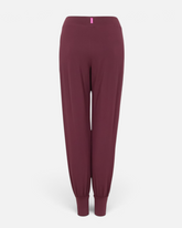 greenyogashop Yogahose Naya in Burgunderrot aus weichem Viskose-Mix mit elastischem Bund und Bündchen