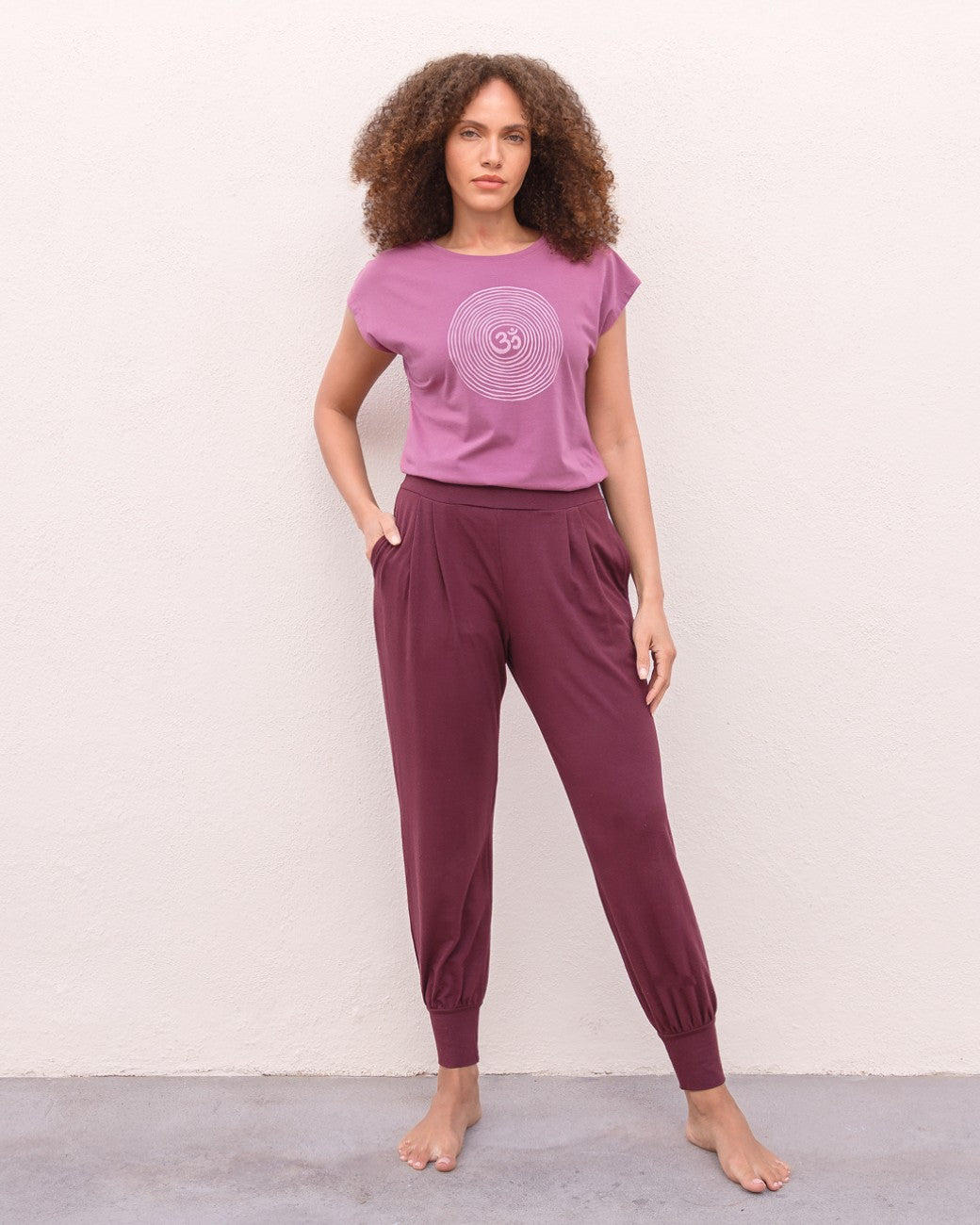 T-Shirt Om Tencel - Mauve