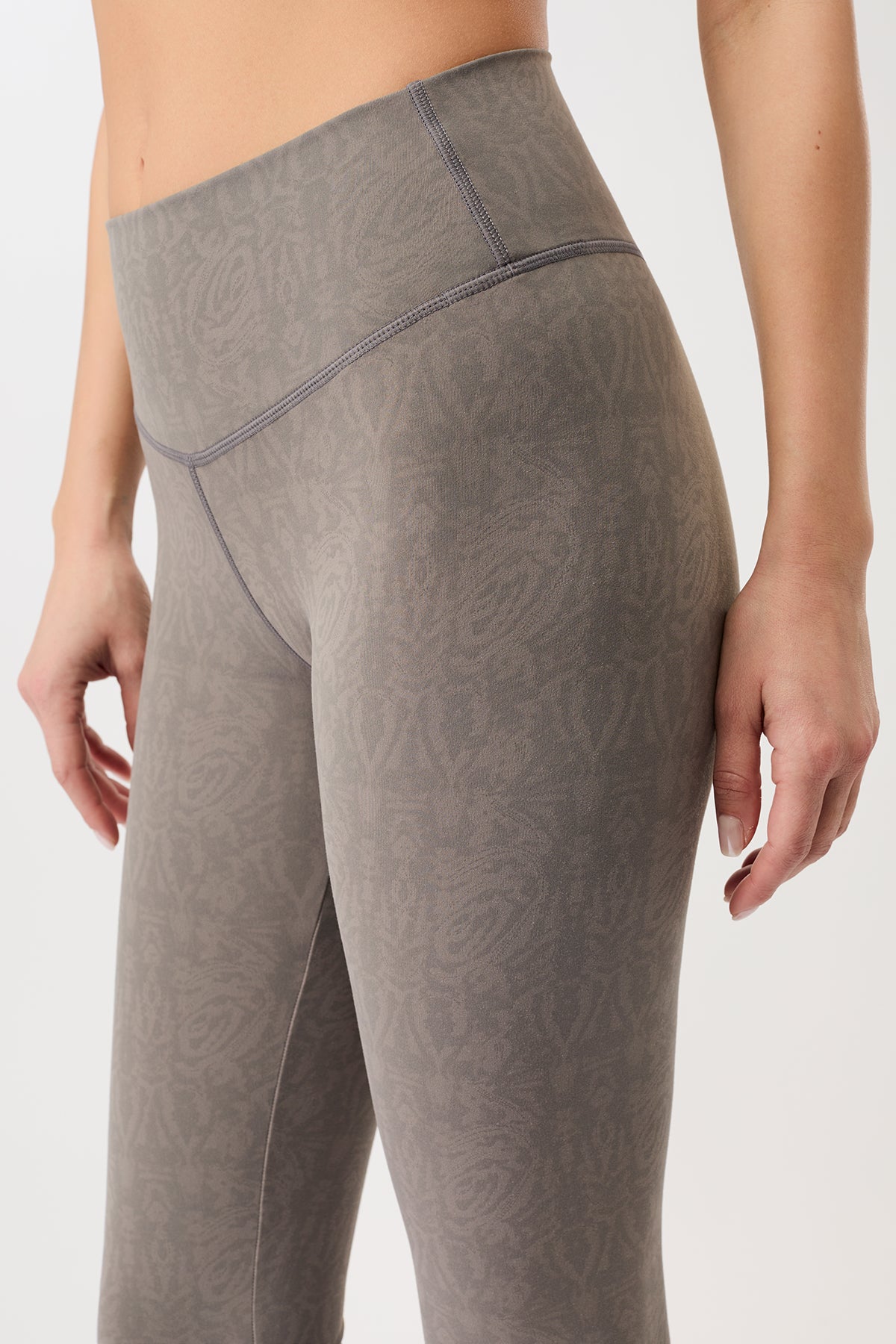 Monoprinted Leggings - Grey