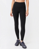 greenyogashop Best Loved Leggings in Schwarz mit hoher Taille aus weichem TENCEL Lyocell Mix für Yoga und Pilates