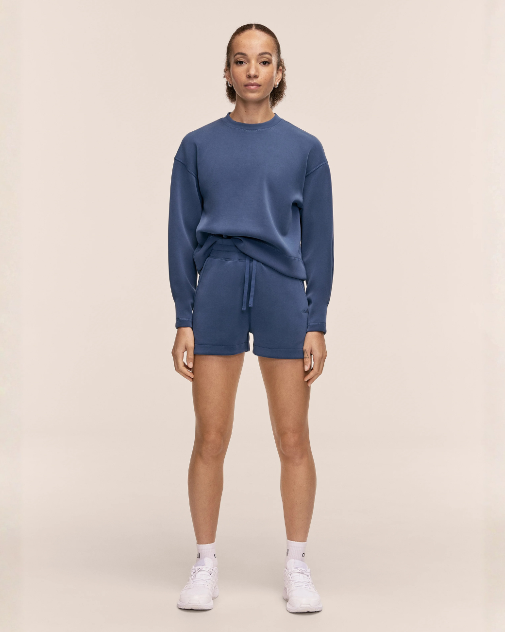 Peachy Crew Neck - Blue Shadow