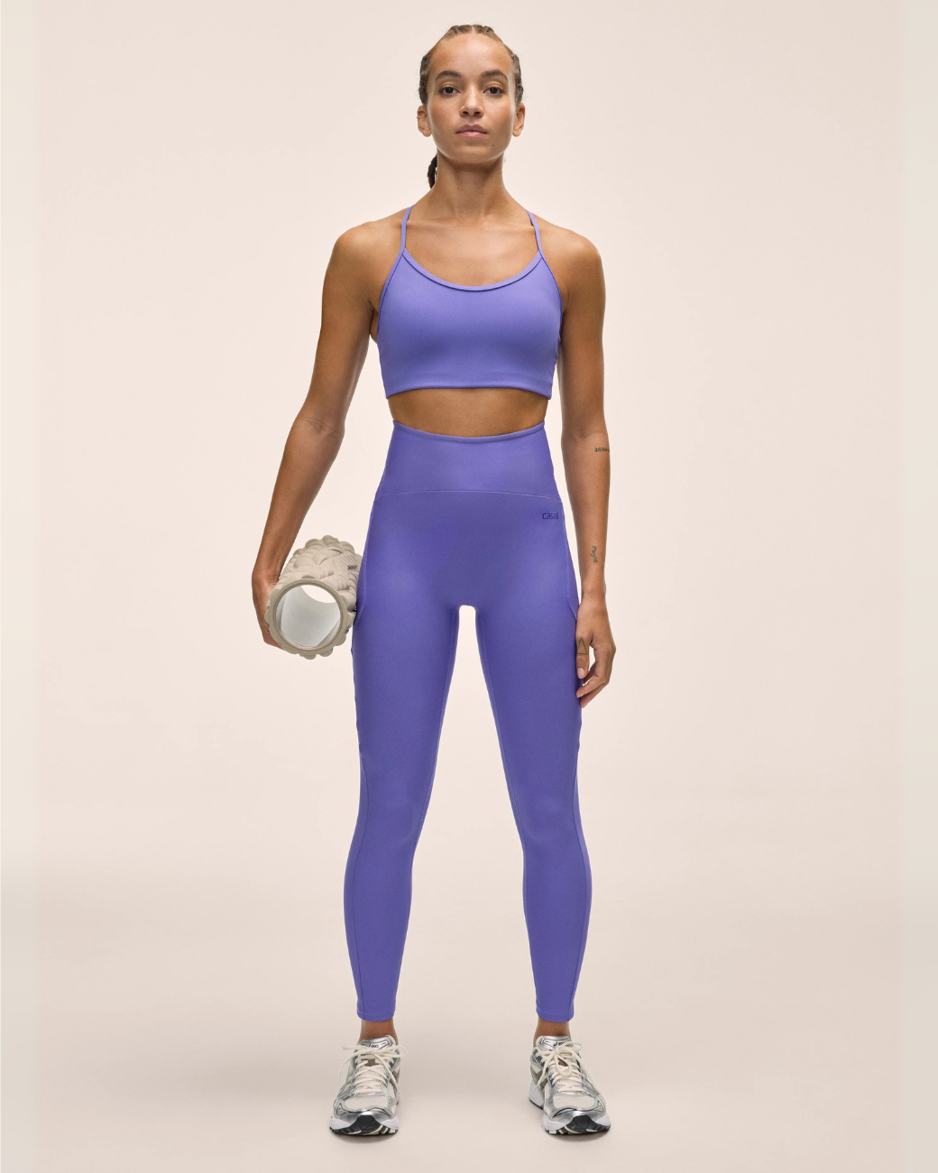 Twist Cut Out Leggings - Violet Pulse