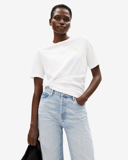 T-Shirt LUALAA ICONS - White-Yellow