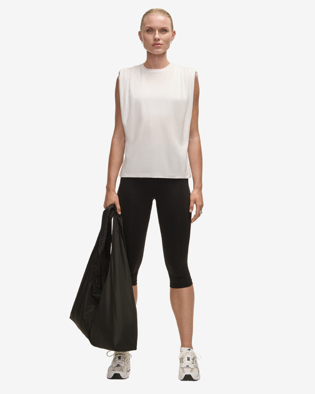 Delight Shoulder Crease Tee - White