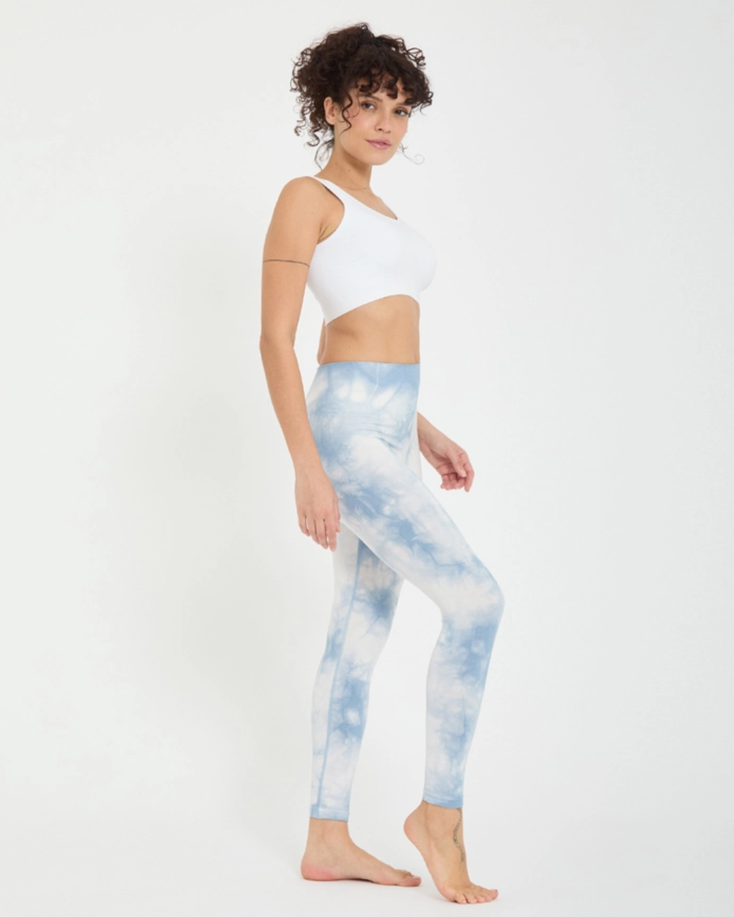 Bambus-Batikleggings GENJI - Himmel