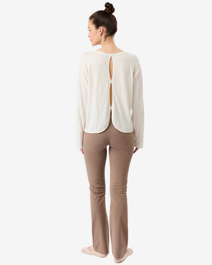 Open Back Long Sleeve - White