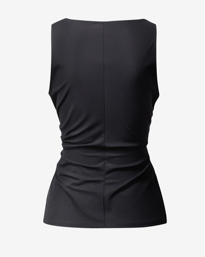 Sporty Elegant Top - Black