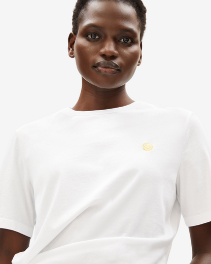 T-Shirt LUALAA ICONS - White-Yellow
