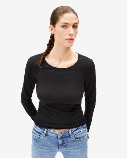 Langarmshirt Einiaara Soft - Black