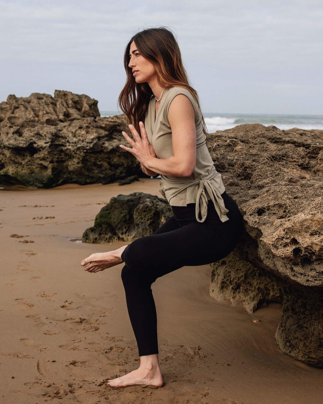 Aurora Wrap Top - Fern