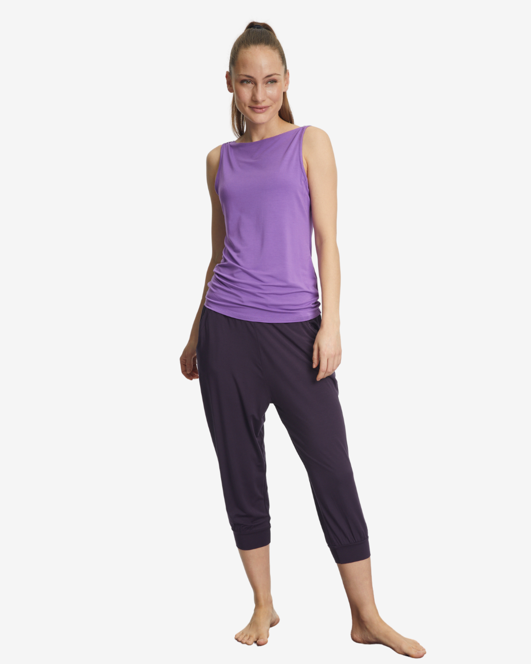 Boat Neck Top - Lilac