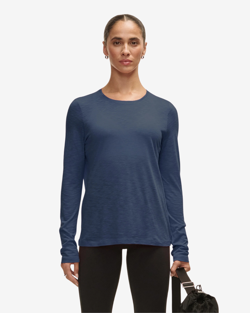 Langarmshirt Soft Texture - Blue Shadow