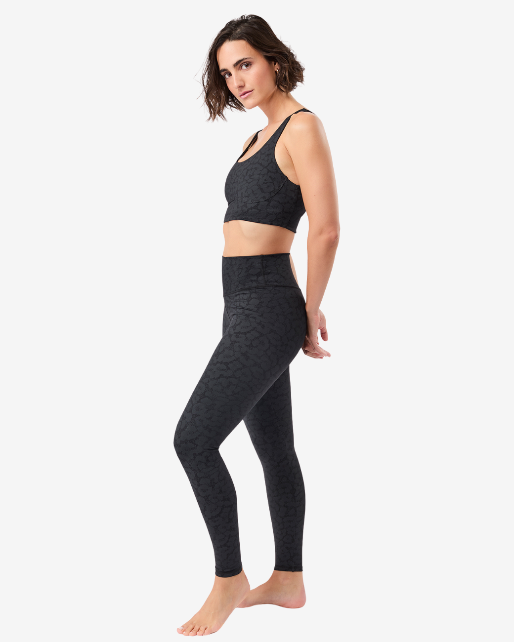 Sports Bra - Leo Black Print