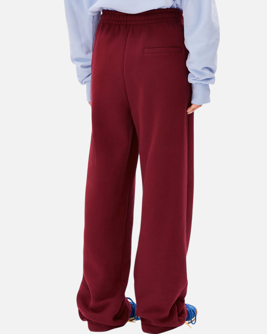 greenyogashop ICONIC Å IVAARA Sweatpant in Dunkelrot aus Bio-Baumwolle mit weitem Bein und elastischem Bund