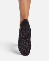 greenyogashop Yogasocken Grip Penny in Schwarz mit rutschfester Sohle und Kompressionsband am Fußgewölbe