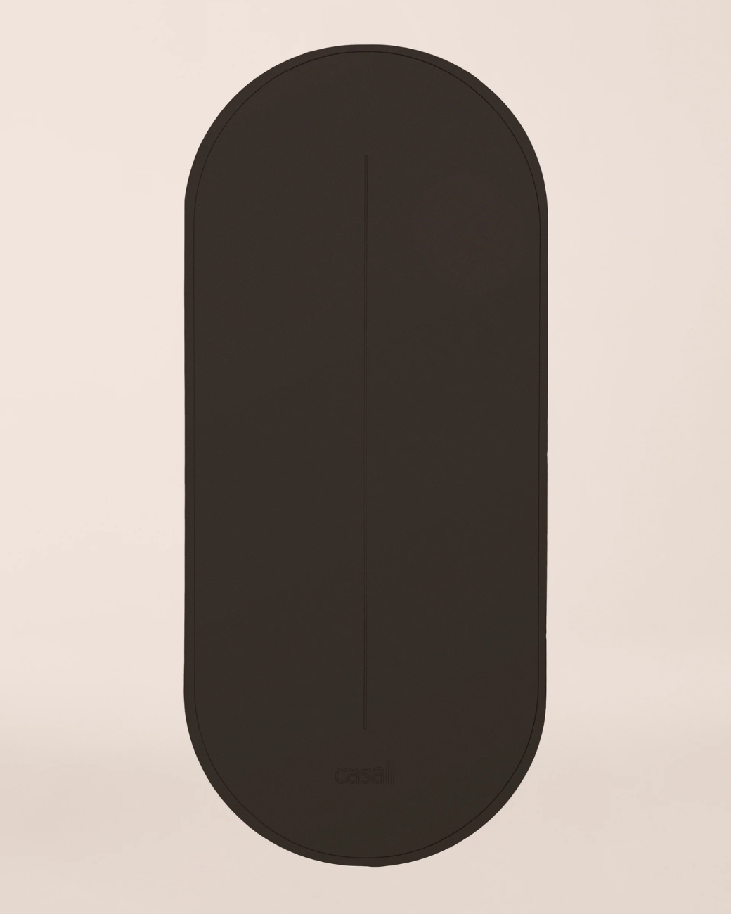 Oval Pilates and Training Mat 8mm - Dark Brown