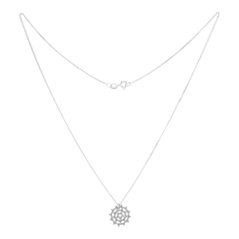 Wheel of Karma Kette Silber