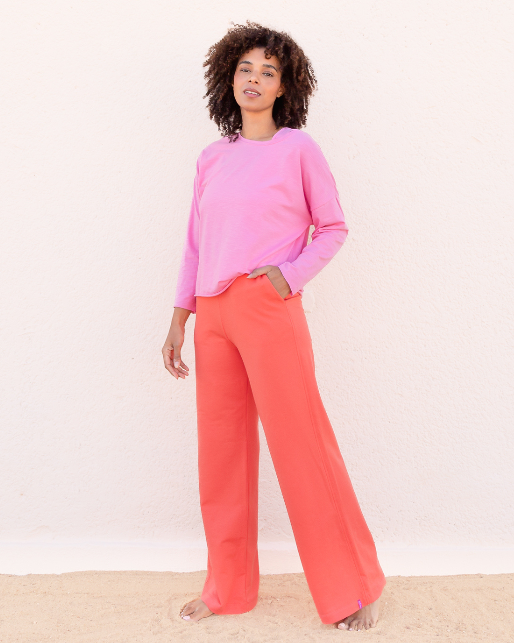 Yogahose Kitty - Coral