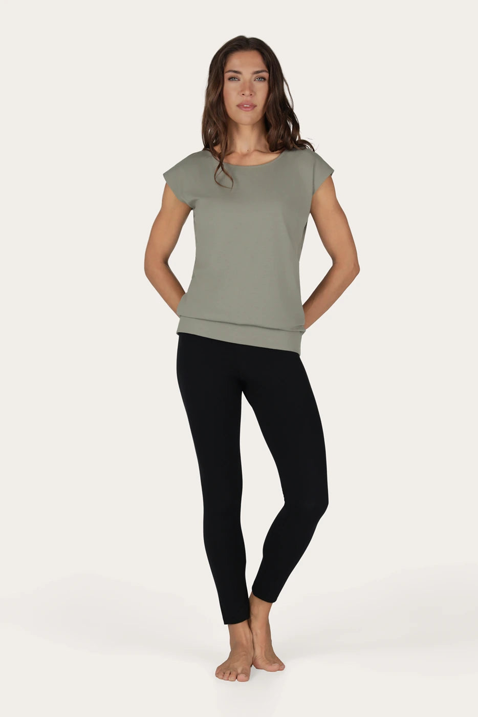 Asana Tee -  Smokey Quartz